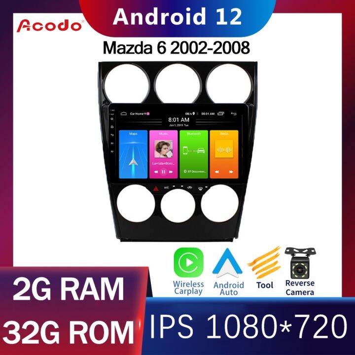 acodo-2din-carplay-android12-car-multimedia-player-for-mazda-6-2002-2008-car-radio-gps-navigation-radio-stereo-blutooth-wifi-player-ips-touch-screen-with-frame-steering-wheel-controls-mirror-link-carp