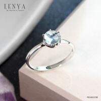 Lenya Jewelry แหวนอเมทิสต์ (Amethyst) ชูเดี่ยว ดีไซน์เรียบง่าย สวยโดดเด่นเป็นหนึ่งเดียว ตัวเรือนเงินแท้ 925 ชุปพิงค์โกลด์ (pink gold)