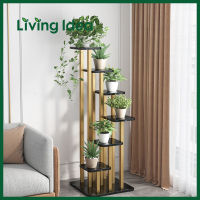 Living Idea ชั้นวาง6ชั้่น ชั้นวางกระถางต้นไม้ ลายหินอ่อน สไตล์ Modern Luxury ตกแต่งบ้าน เรียบง่ายและหรูหรา