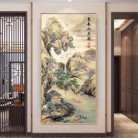 【hot】卍☈✙  Dwelling Fuchun Mountains  vertical versionPrinted on 11CT Embroidery kitneedlework Set Cross-Stitch