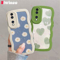 NIWINEE เคสสำหรับ Honor ขอบลอนใหญ่70 5G รูปแบบน่ารักการ์ตูนเคสโทรศัพท์นุ่มป้องกันการตกปกป้องกล้องหนังแกะ DK01-1