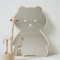 Nordic Rait Bear Shaped Mirror Cartoon Acrylic Mirrors Desktop Ornaments Baby Children Room Decoration Home Decor Photo Props
