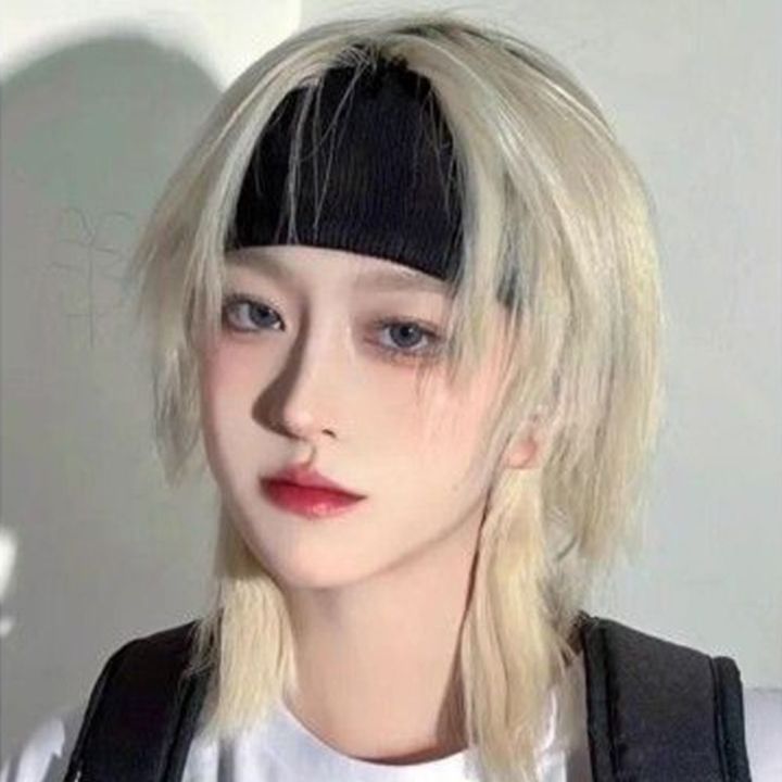 Spot free shipping Joe Cosplay Wig Anime SK∞ Green Short Straight Mullet  Little Ponytail Hair SK8 the Infinity SK Eight Role Play Wigs Wig Cap |  Lazada