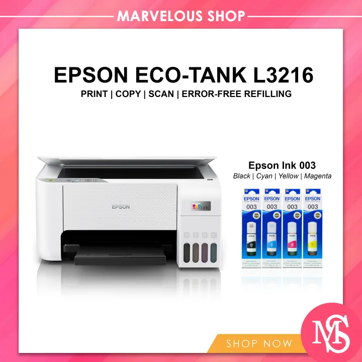 Epson Ecotank L3216 A4 All In One Ink Tank Printer Lazada Ph 7476