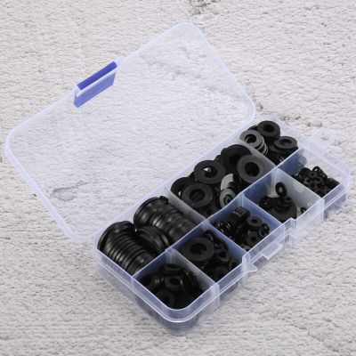 480 Pcs Nylon Flat Round Washers Gaskets Spacers Assortment Set For Screw Bolt(Black) Nails  Screws Fasteners