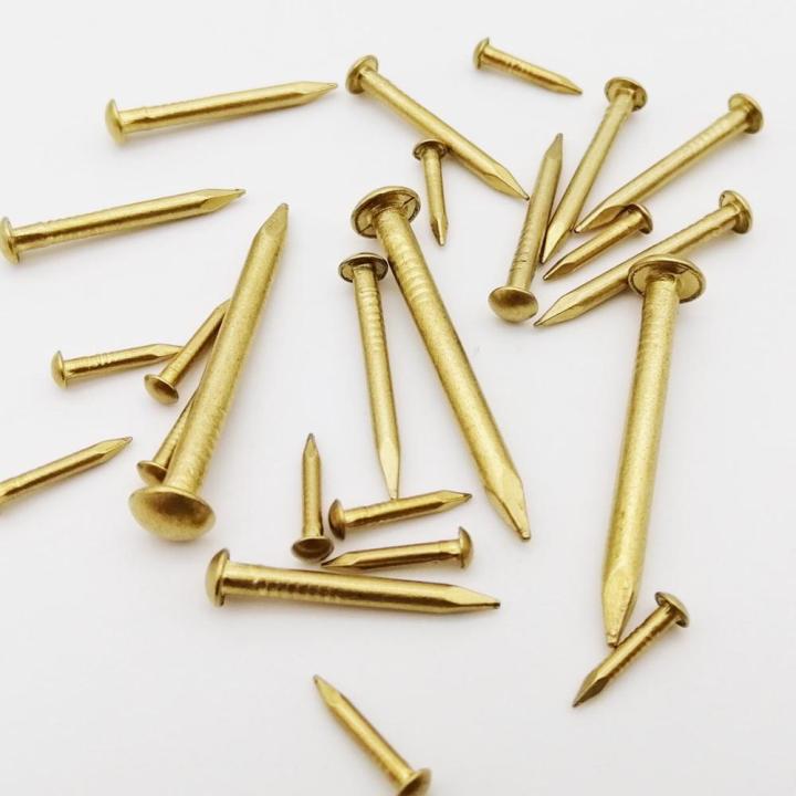 cw-10100pcs-golden-dia-1-2-1-5-2-2-8มม-ทองแดงบริสุทธิ์ขนาดเล็กมินิหัวกลมเล็บสำหรับเฟอร์นิเจอร์บานพับกลองกล่องเครื่องประดับความยาว-8-50มม