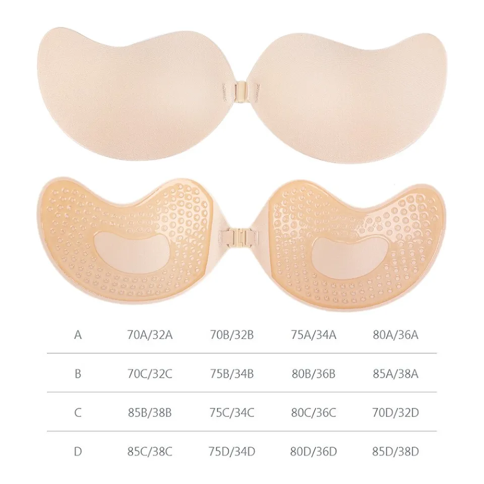 Women Self Adhesive Bras Seamless Strapless Backless Solid Bra