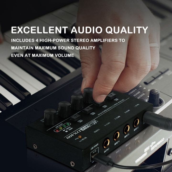 1-piece-4-channels-audio-mixer-portable-ultra-low-noise-mixer-mini-stereo-mixer-audio-usb-mixer-for-recording-studio-black