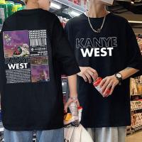 Kaus Gambar Dua Sisi Album Wisuda Rapper Kanye West T-Shirt Rap Hip Hop Pria Musim Panas Kaus Ukuran Besar Kasual Pria S-4XL-5XL-6XL