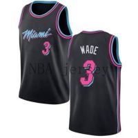 ผู้ชาย Vintage Tyler 14 Herro บาสเกตบอล Jersey Jimmy 22 Butler Dwyane 3 Wade City 202122 Edition สีชมพูสีขาวสีดำขนาด S-2XL