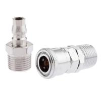 2Pcs Pneumatic Parts Euro Air Line Hose Compressor Connector Quick Release 1/2 quot; BSP Male Thread Coupler Fitting Connector