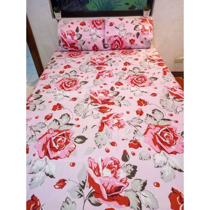 Roses Bedsheets 3 in 1 Set 100 Original Canadian Cotton Bedsheets
