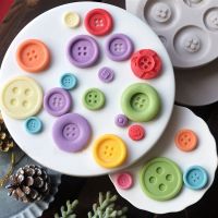 Button Silicone Mold Kitchen DIY Cake Baking Tool Fudge Biscuit Chocolate Decoration Clay Plaster Button Shape Silicone Mold Bread  Cake Cookie Access