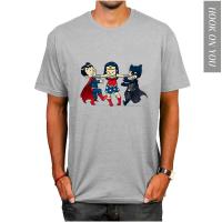 การ์ตูน Super HERO เสื้อ Superman batmon Wonder Woman ผู้ชาย COSPLAY เสื้อยืดผู้ชาย TShirt Geek Tees