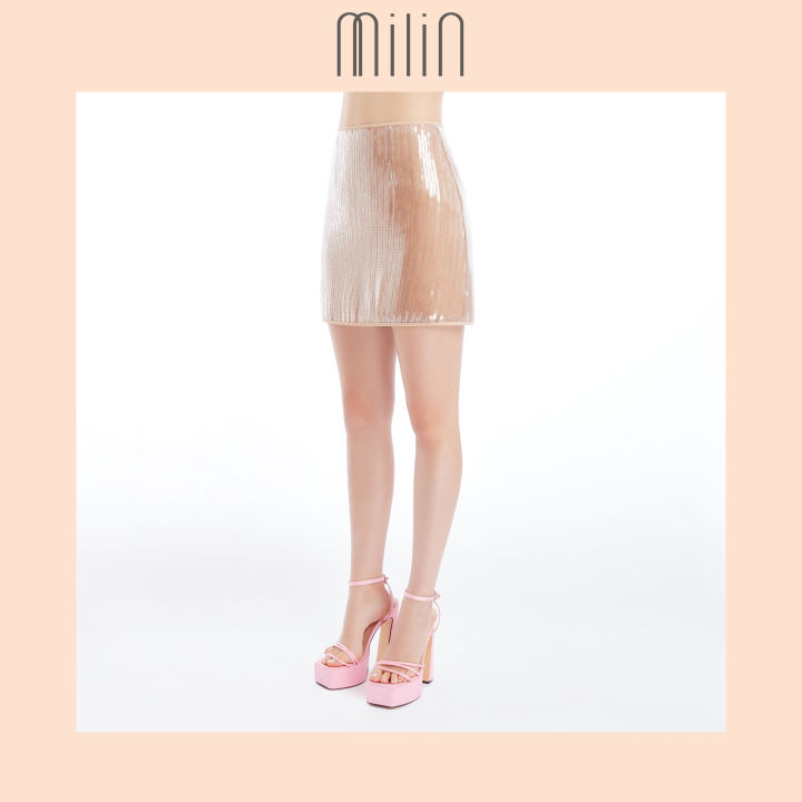 milin-high-waisted-piping-around-hem-sequin-skirt-กระโปรงเลื่อมทรงเอวสูงแต่งขอบกุ๊น-41-sunny-daiquiri-skirt
