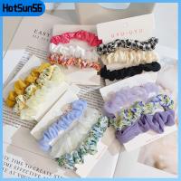 HOTSUN56 3pcs อีลาสติก ผ้าชีฟองเส้นด้าย scrunchies ที่มัดผม แฟชั่นสำหรับผู้หญิง ยางรัดผม ของใหม่ หางม้าหางม้า เชือกมัดผม สำหรับผู้หญิง