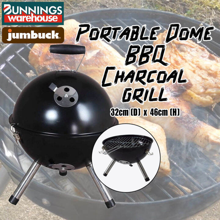 Bunnings Jumbuck Portable Dome BBQ Charcoal Grill 32CM (D) x 46CM (H