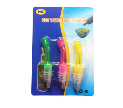 จุกรินเหล้า จุกรินเหล้าสี จุกริน จุกรินไวน์ แพ๊ค 3 ชิ้น Bottel Stopper Bottle Pourers  ที่รินเหล้า ที่รินไวน์ ที่รินน้ำ