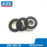 Axk ตลับลูกปืนลูกร่องลึกเซรามิกไฮบริด S608-2rs S608 608-2rs 8X22X7มม. 608-2rs Abec-3 Cb 1ชิ้น