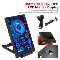 Eg【พร้อมส่ง】 USB จอมอนิเตอร์ LCD IPS USB 2LCD 3.5นิ้วจอภาพ IPS จอขนาดเล็กหน้าจอแอลซีดีแสดงผลย่อยสำหรับคอมพิวเตอร์พีซีราสเบอร์รี่ Pi