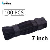 100pcs Cable Ties Reusable Fastening Straps Strips Wire Organizer Cord Rope Holder Management for Laptop PC TV Phone Accessories Cable Management