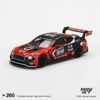 MINI GT 1:64รุ่น Car Continental GT3 #5 2018 Blancpain GT Asia Alloy Die-Cast Vehicle #260 RHD