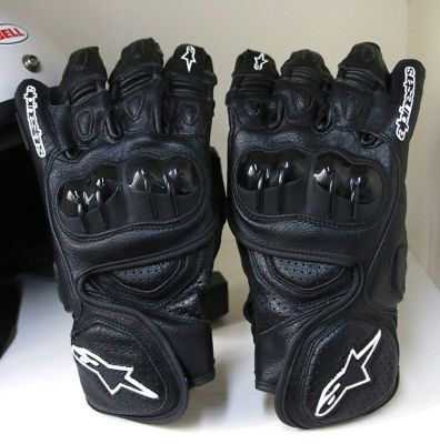 ALPINESTARS Knight ถุงมือขี่มอเตอร์ไซค์ MotoGP มอเตอร์ไซด์ถุงมือหนังวัวแท้ GPX822