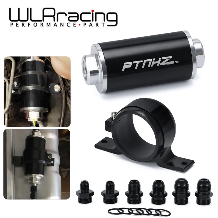 WLR 58Mm Universal Inline Fuel Filter With Adaptor AN6 AN8 AN10