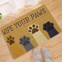 wipe your paws cat dog welcome Doormat 3D Decor Print Pet Carpet Soft Non-Slip Doormats for Bedroom Porch Rugs