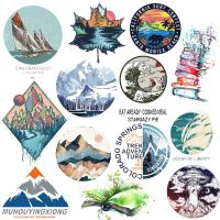 Mountains Patch Iron-on Transfers For Clothes Outdoor Applique Heat Thermal Transfer For Clothing Stickers DIY Iron On Patch