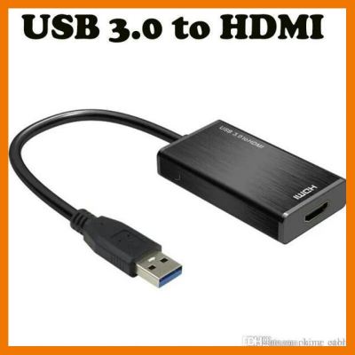 HOT!!ลดราคา HDMI USB 3.0 HDMI Display Adapter Cards, External Multi-Display Adapter, With Audio AUX in (black) ##ที่ชาร์จ แท็บเล็ต ไร้สาย เสียง หูฟัง เคส Airpodss ลำโพง Wireless Bluetooth โทรศัพท์ USB ปลั๊ก เมาท์ HDMI สายคอมพิวเตอร์