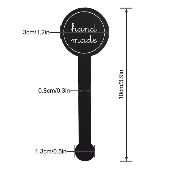 2022กาว-lables-ยาวสไตล์สีดำที่ทำด้วยมือบรรจุภัณฑ์เค้ก-sealibabang-ฉลากสติ๊กเกอร์เบเกอรี่ของขวัญ-diy-สติกเกอร์3x10เซนติเมตร