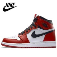 2023 HOT 【Original】 NK* Ar J0dn 1 Mid Chicago Mid-High Mens Fashionable And Comfortable Basketball Shoes Casual Sports Shoes Red White Black