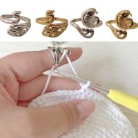 ▤⊙ Multi Style Knitting Loop Crochet Loop Knitting Accessories Shape Ring Finger Wear Thimble Yarn Guides Adjustable Open Fingering