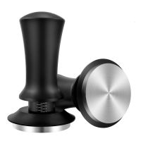 51/53/58mm Coffee Tamper Adjustable Depth with Scale 30lb Espresso Springs Calibrated Tamping Stainless Steel Flat Base