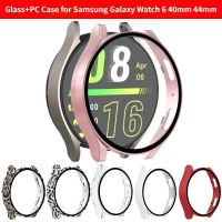 แก้ว PC Case สำหรับ Samsung Galaxy Watch 6 40มิลลิเมตร44มิลลิเมตรประดับกันชนปกทุกรอบป้องกันหน้าจอ Galaxy Watch6 40 44มิลลิเมตร