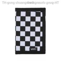 【กระเป๋าสตางค์】 Trifold Vans Slipped Wallet กระเป๋าสตางค์สีขาวดํา