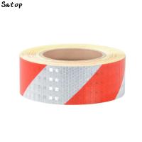 25m/roll Reflective Sticker For Bicycle Red White Light Reflectors Bicycle Tape Safety Warning Waterproof Glow-in-the-dark Tapes Safety Cones Tape