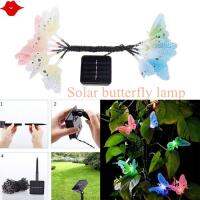 ◆▬ ???Solar Powered 12/20 LEDs Butterfly Fairy String Light Lamp Outdoor Garden Party De Lights Waterproof For Home Patio Tree Decoration Lamp