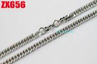 100 stainless steel necklace 5.2mm four surface flat NK chain Cuba chain fashion chains 20pcs ZX656