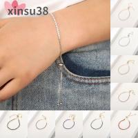 สร้อยข้อมือ XINSU38พลอยเทียมปรับได้เต็มรูปแบบแหวนสร้อยข้อมือเพทายอัลลอยรูปทรงเรขาคณิต