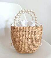 BAANSTRAW กระเป๋าฟางสำหรับชายหาดและการเดินทาง Straw Bag With Inside Fabric For Beach And Travelling