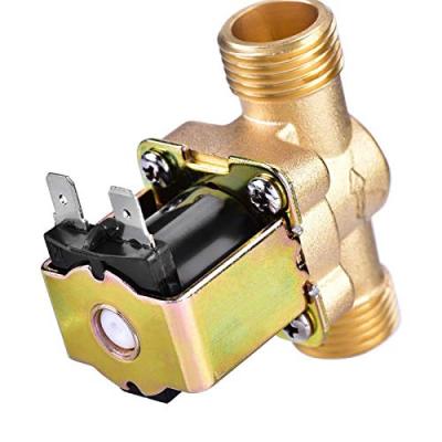 G1/2 Brass electric solenoid valve N/C 12v 24v 220v G3/4 Water Air Inlet Flow Switch for solar water heater valve Plumbing Valves