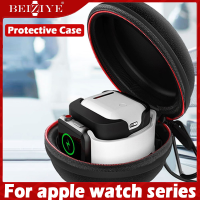 Carry Case Compatible with For apple Watch ultra / ultra 2 49mm Case Series 9 8 7 41mm 45mm เคส 6 5 4 3 2 1 38mm 40mm 42mm 44mm Hard Travel Case with Charge Holder Dock and Carabiner (ไม่รวมนาฬิกา)