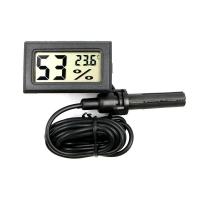 Mini LCD Digital Moisture Meter เครื่องวัดอุณหภูมิความชื้นเครื่องวัดอุณหภูมิความชื้น Monitor Tester Detector Incubator Meter, Black