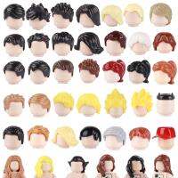 【YF】 MOC City Figures Hair Accessories Building Blocks Body Parts Man Woman Girl Boy Head Brown Black Hairstyle Bricks Kids Toys