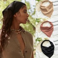 【CC】▽۞  Woman Scarf Bandanas Elastic Hairband Hair Accessories Headwear Ornaments