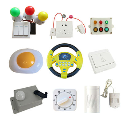 กิจกรรม Busy Board Montessori ของเล่นเด็กการเรียนรู้ทักษะพื้นฐาน Fine Motor Training Switch Plug Socket Light Part Cognition Toy