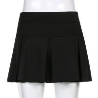 ‘；’ Diablo Short Skirt Leather Buckle High Waist Fashion Pleated Skirt Skirt Gothic Skirt Pleated Mini Skirt Punk Skirt Black Skirt