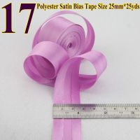 Free shipping -Polyester Satin Bias Binding Tape,bias binding size:25mm,1" *25yds,fold tape for DIY sewing garment accessories